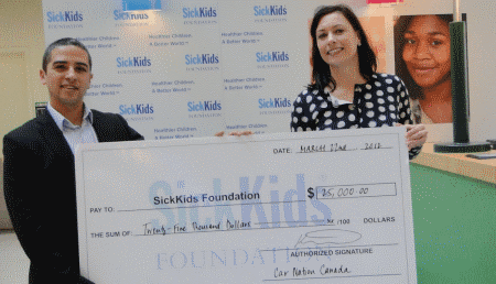 Unique Chrysler Charitable Support Sick Kids Foundation